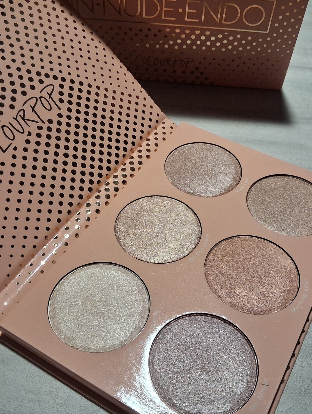 ColourPop Nude-Endo Highlight Palette - Champagne & Rose Gold Glow NEW/UNUSED